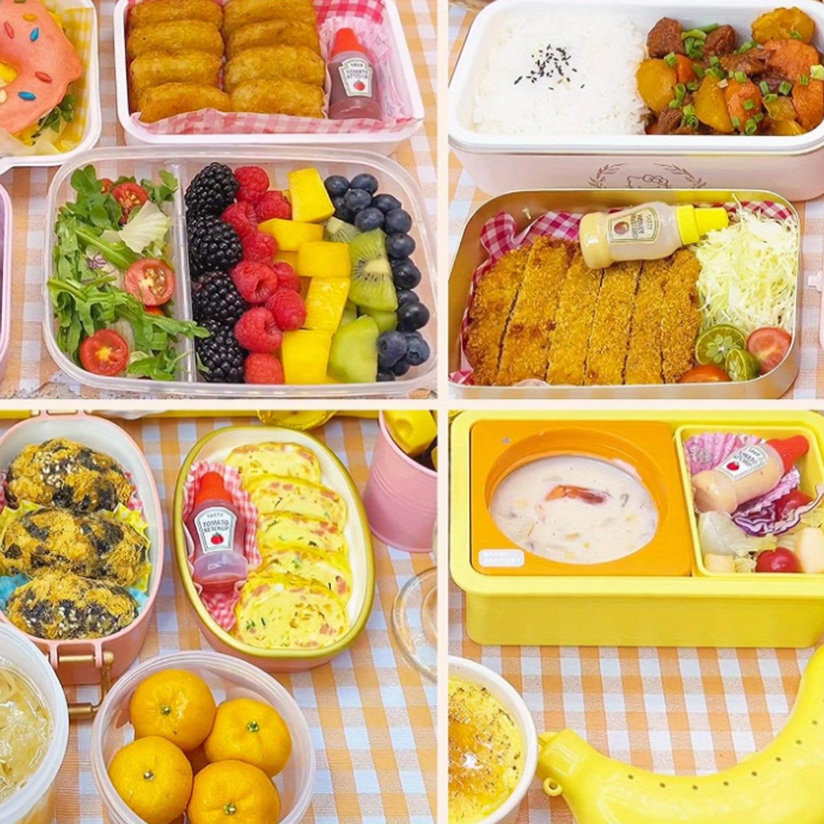 Lunch Bento Sauce Boxes Containers Food Paddles Mini Plastic - Temu