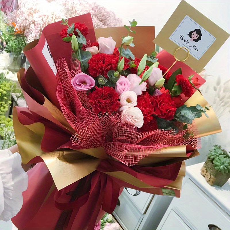 Flower Shop Packaging Material Set Double sided Two color - Temu