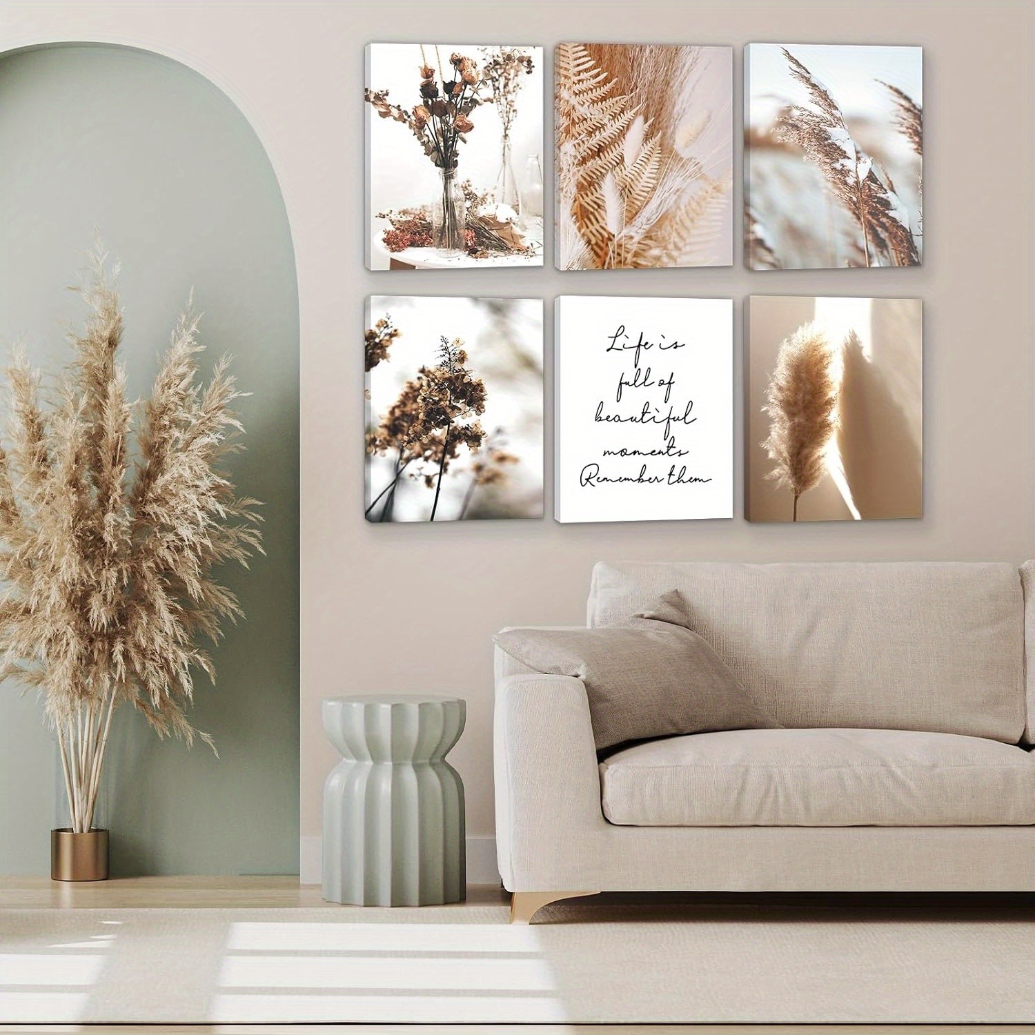 Botanical Canvas Wall Art, Natural Sold by at Home