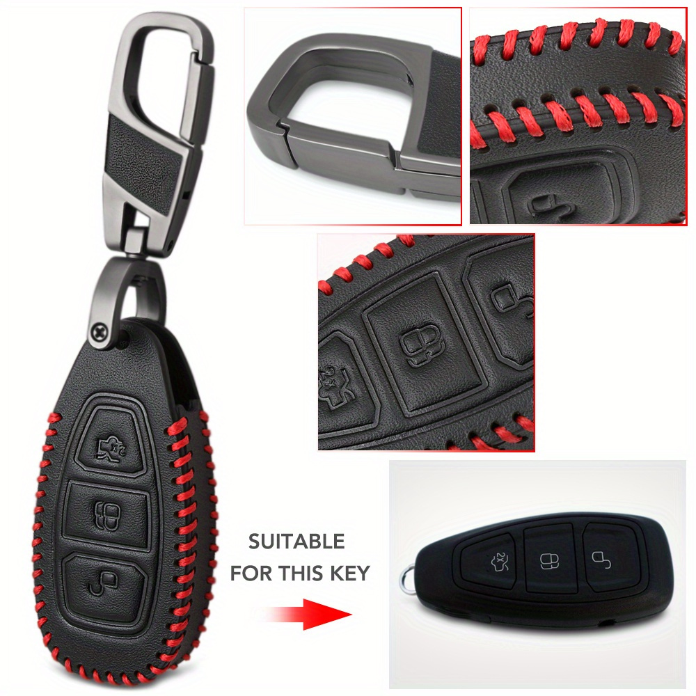 Kaufe Autoschlüssel-Hülle für Ford Fiesta Focus Mondeo Ecosport Kuga Fob  Remote Key Case Schutz Zubehör Halter Shell Schlüsselanhänger