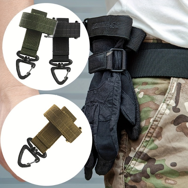 Porte-clé en sangle, 3 pièces, Clip d'équipement tactique extérieur,  pochette de maintien, ceinture, gants
