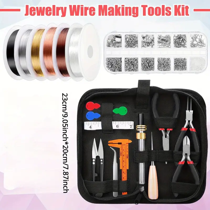 1pcs Jewelry Tools Equipment DIY Tool Sets Repair Accessories With Pliers  Beading Needle Thread Copper Wire Caliper for Handmade
