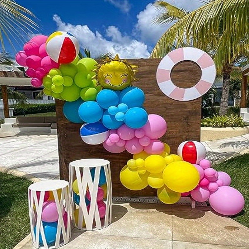 Colorful Balloon Garland Arch Kit Hawaii Beach Swimming Pool - Temu