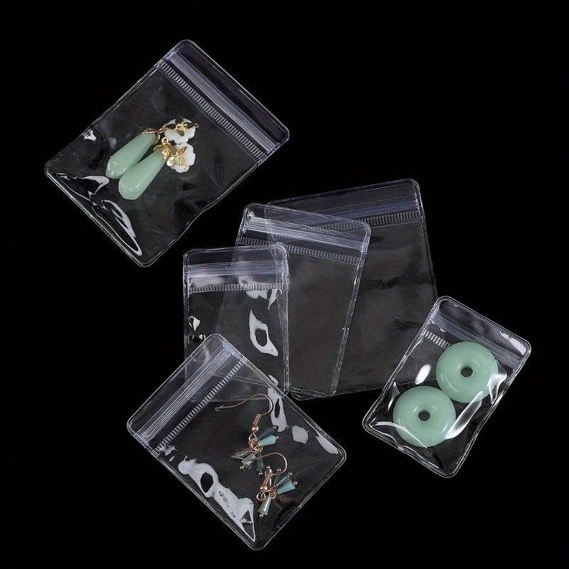 5pcs 6*8cm Small Clear Plastic Zipper Jewelry Packaging Bags For Rings &  Earrings, Self-sealing Storage Pouches