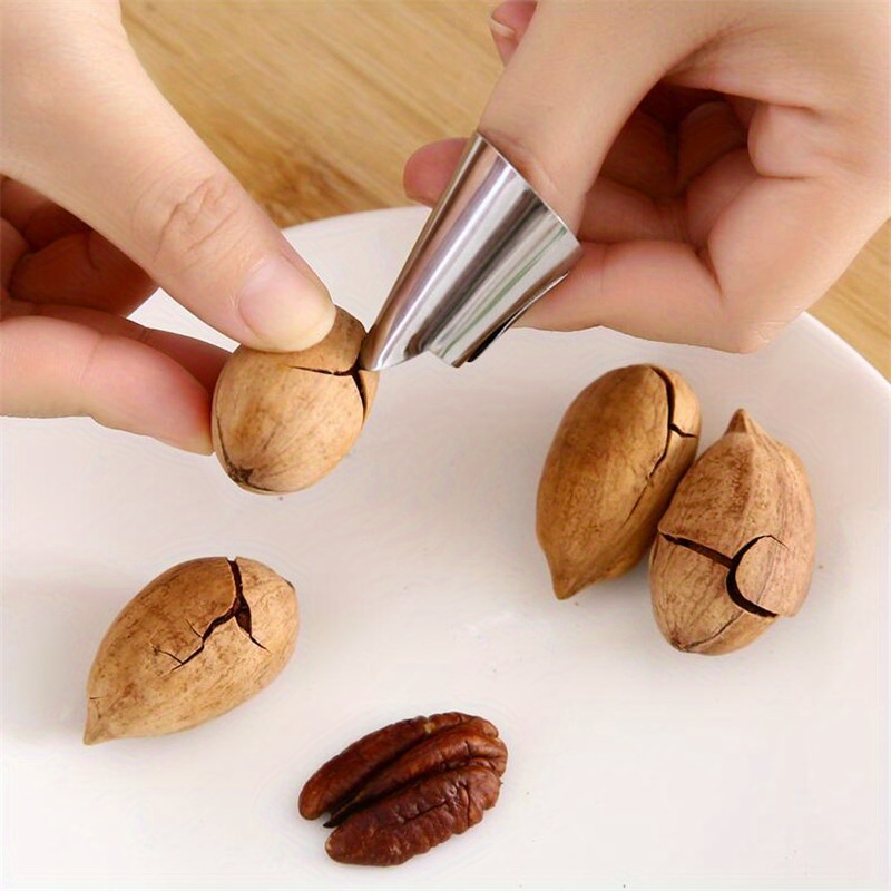 5/1pcs Stainless Steel Cutting Finger Protector Vegetable Fruite Peeling  Pine Nuts Pistachio Kitchen Accessories Peeling Tool