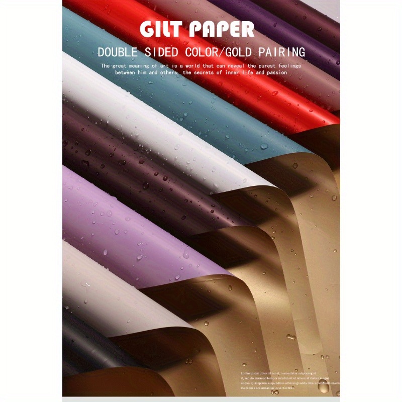 Double Sided Color Flower Wrapping Paper Purple 22.8x22.8 Waterproof  10Pcs - Bed Bath & Beyond - 37521997