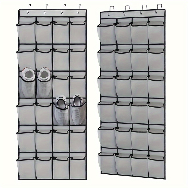 

1pc Over The Door Shoe Organizer Hanging Closet Holder Hanger Storage Bag Rack With 24 Large Mesh Pockets For Small Business Owners/shops/retailers