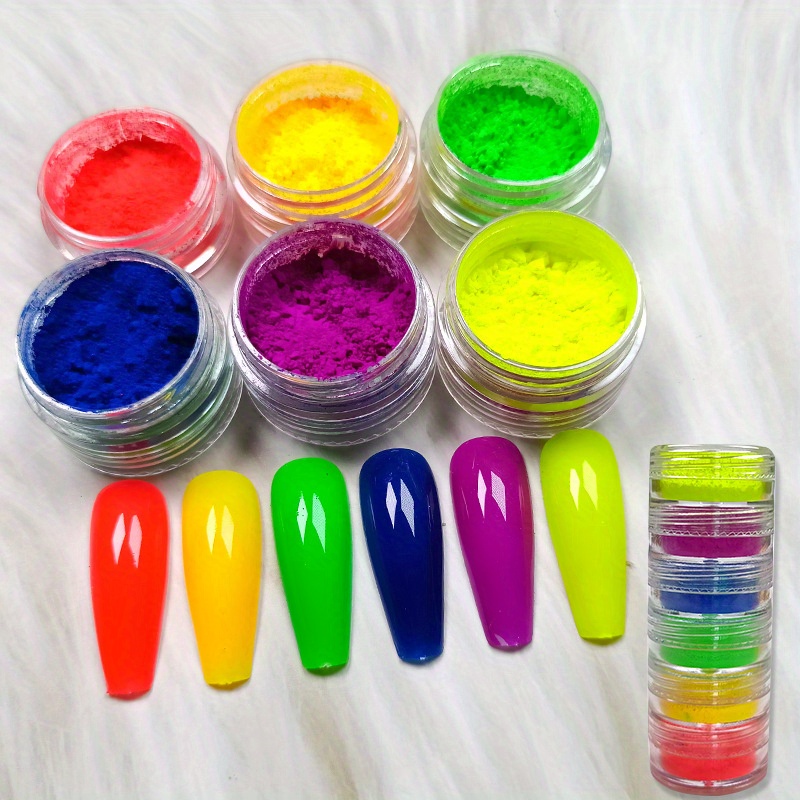 6 color Slime Candy Gradient Powder Pearl Light Powder - Temu