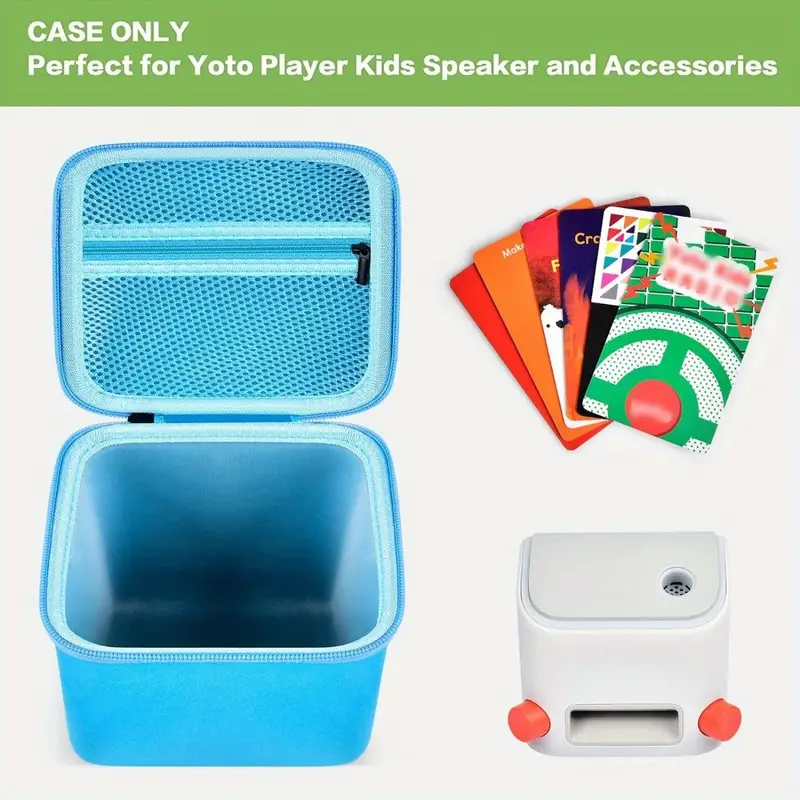 Case Compatible With Yoto Player (3rd Gen.) - Audio & Music Player, Cards  Collection And Charging Dock, Mesh Pocket For Speaker Plays Content Cards -  Box Only (blue) - Temu Israel