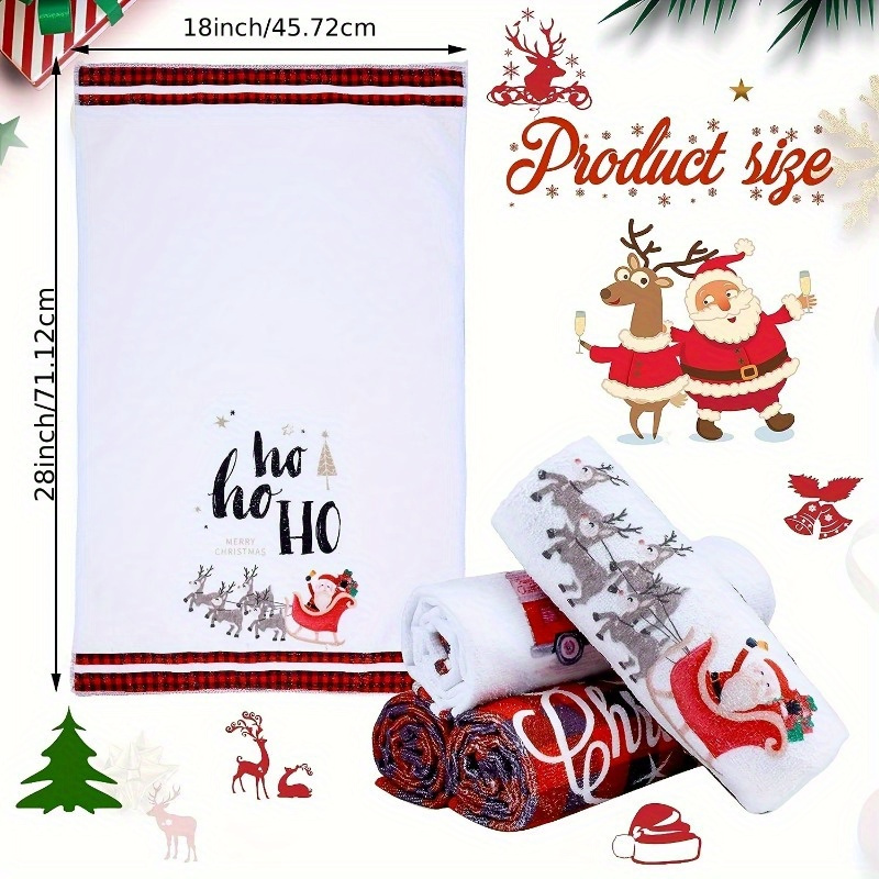 Christmas Hand Towels, Merry Christmas Buffalo Plaid Pattern Scouring Pad,  Christmas Kitchen Decoration, Ultra-fine Fiber Tea Towels, New Home  Bathroom Housewarming Gifts - Temu