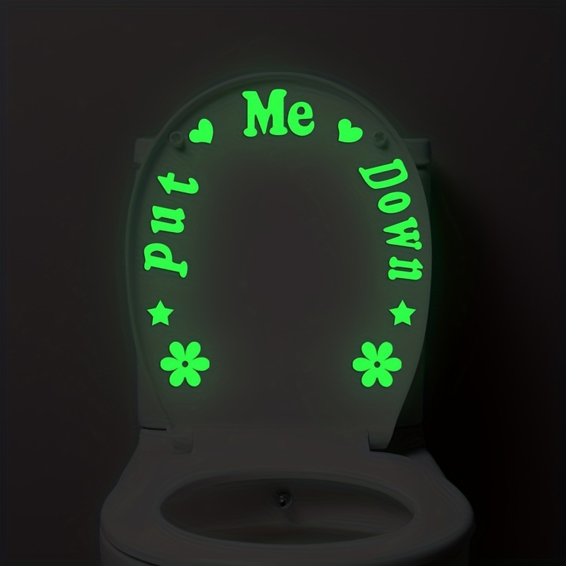 Fun Fluorescent Toilet Seat Decals Glow In The Dark Toilet Seat