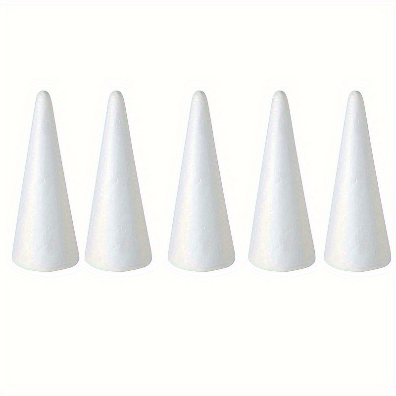 Foam Cone White Christmas Diy Painting Decoration - Temu