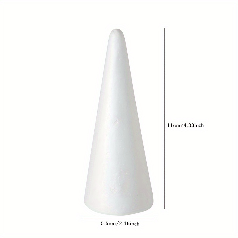 Foam Cone White Christmas Diy Painting Decoration - Temu