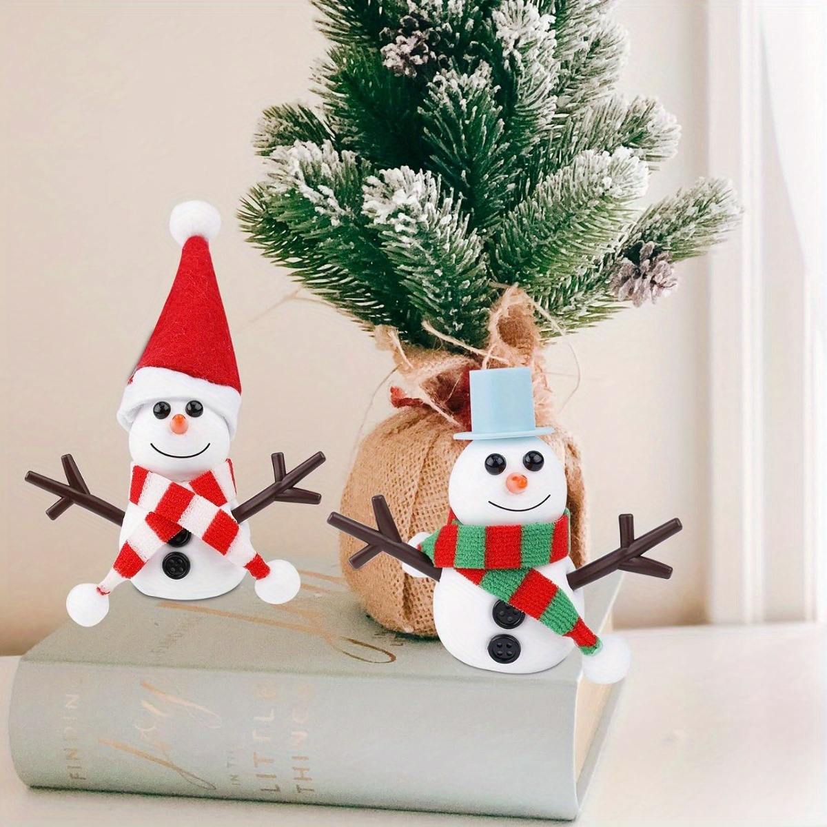Aneco Paquete de 12 muñecos de nieve de Navidad, kit de manualidades de  muñeco de nieve, decoración de Navidad, secado al aire, arcilla, juego de –  Yaxa Colombia