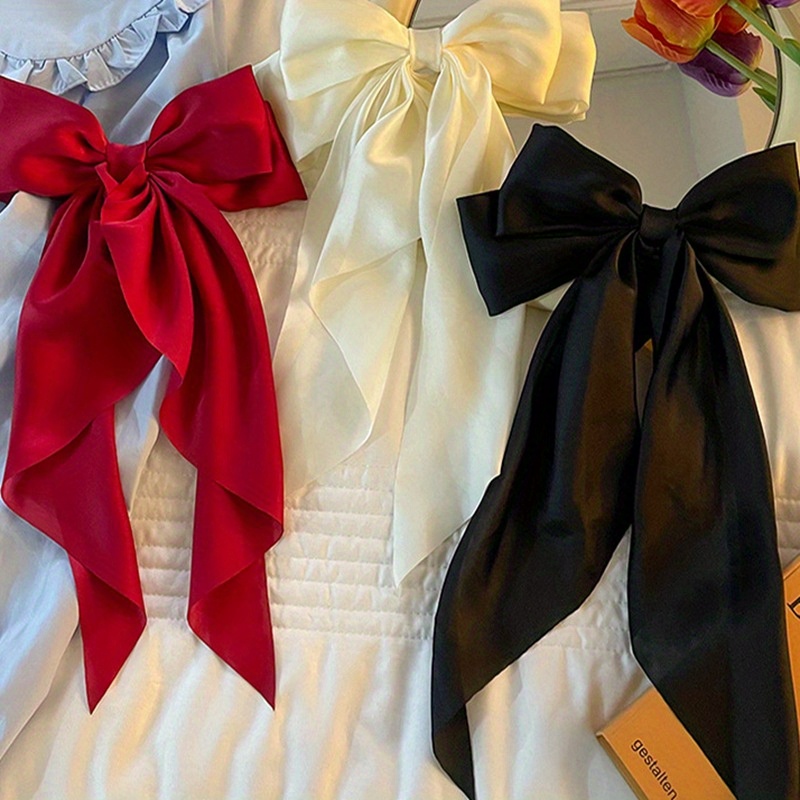 Cute Bow Hair Clips, Standart/ 2pcs / Red