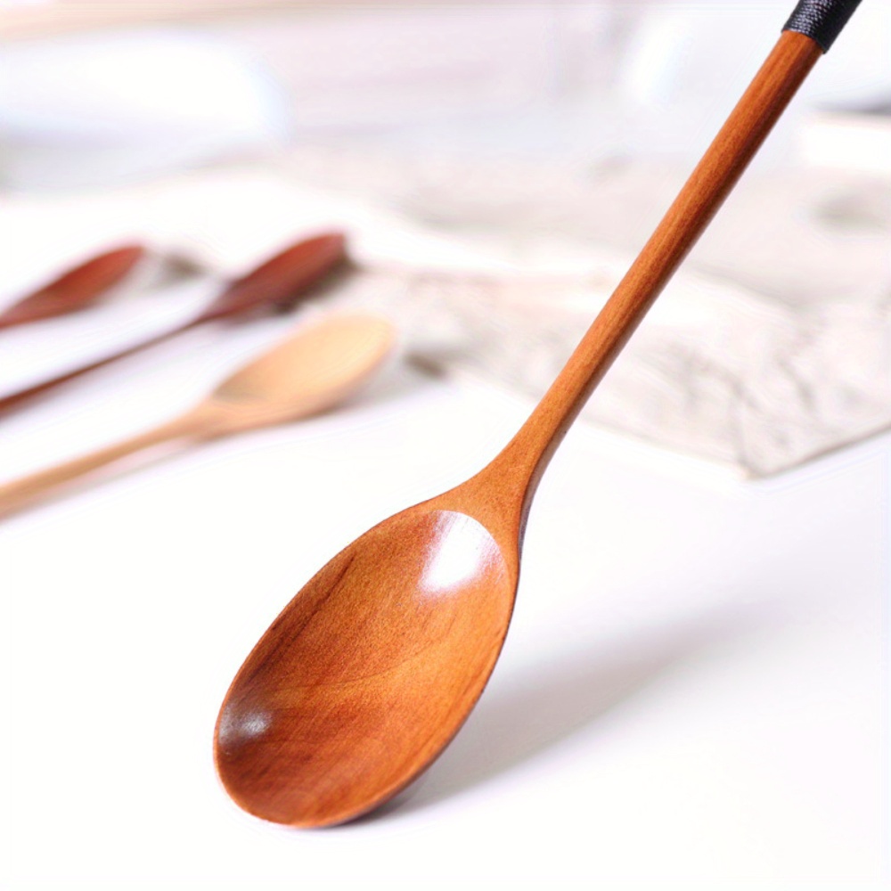 Cucchiaio di legno a manico lungo cucchiaio di zuppa di legno