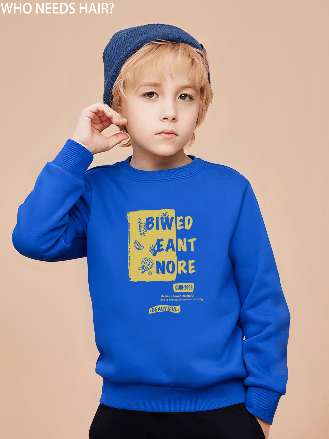 Printed sweatshirt - Blue/Patterned - Kids