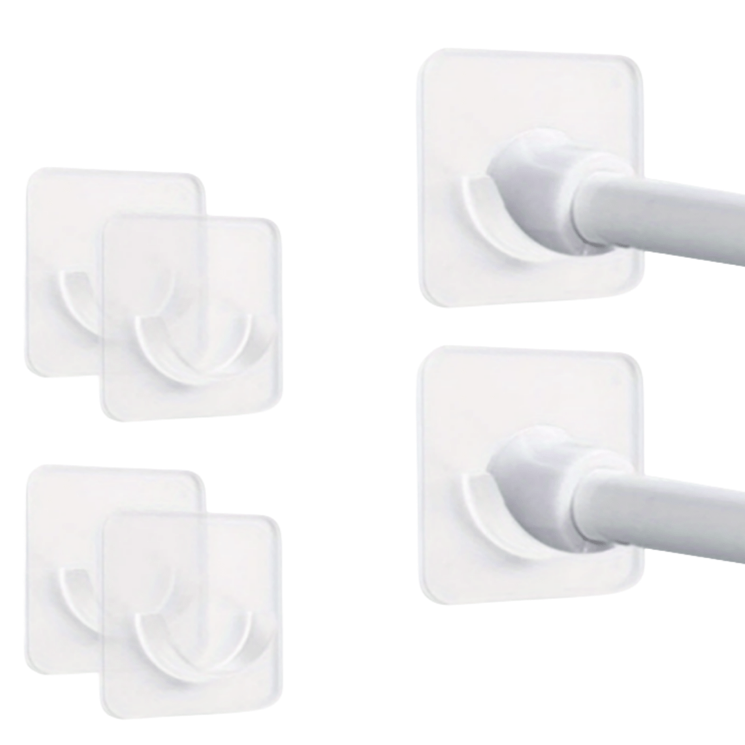 2/6pcs Support De Tension De Tige De Douche Sans Perçage, Support De Tige  Télescopique Sans