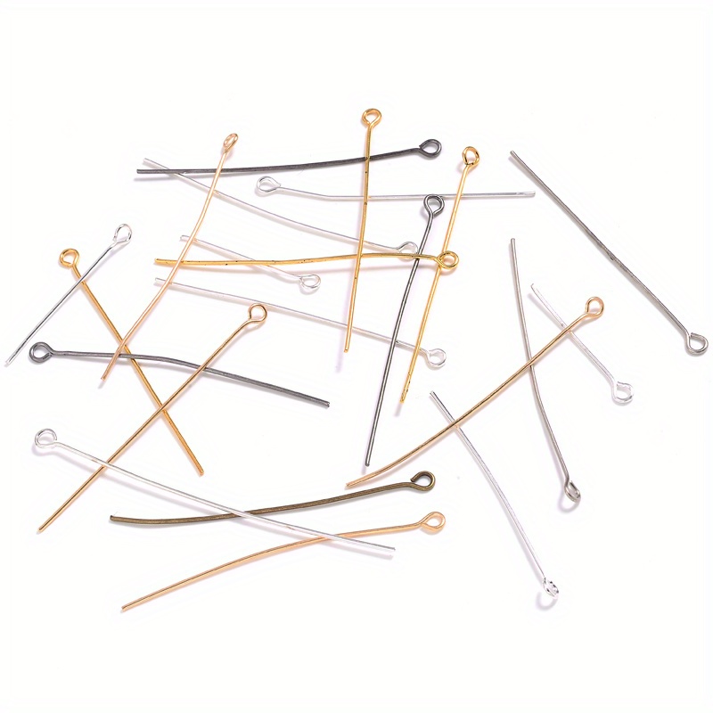 400pcs/Box Flat Head Pins Eye Pins For DIY Jewelry Making