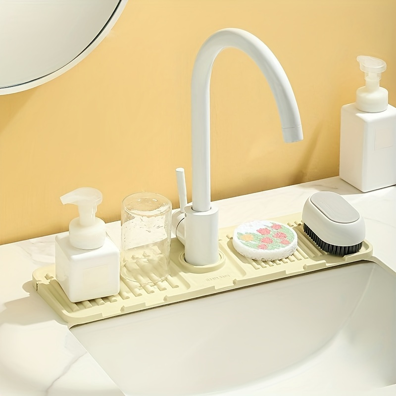 1pc sink drain mat - Faucet anti-splash drain rack - Kitchen bathroom wash  basin - household countertop mat - soap mat - kitchen and bathroom  accessories