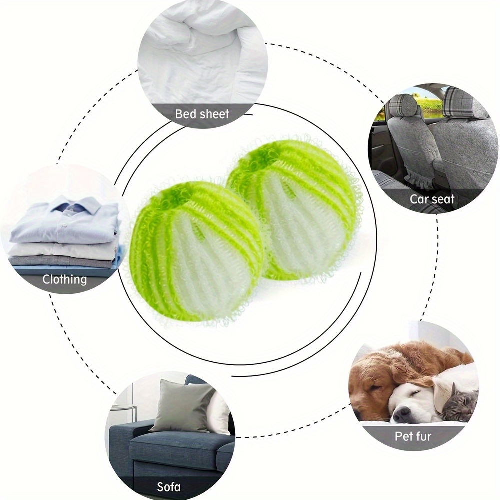 1/6pcs, Pet Hair Remover Ball For Laundry, Reusable Laundry Lint Remover,  Washing Machine Hair Catcher, Pet Hair Catcher