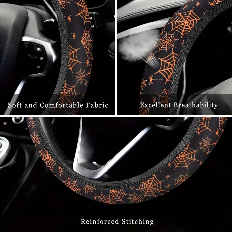 Halloween Spider Web Head Steering Wheel Cover, Universal Car Wheel  Protector, Anti-slip Car Steering Wheel Accessories For Men And Women -  Temu United Kingdom