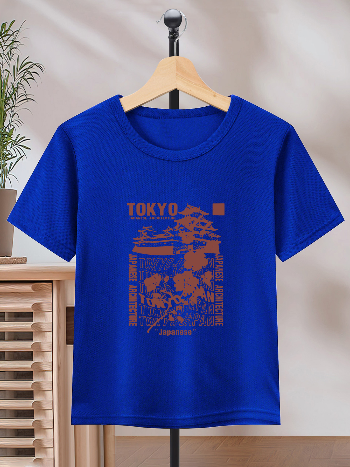 Boy's Tokyo Japan Print Quick Dry T-shirt Clothing Casual Round