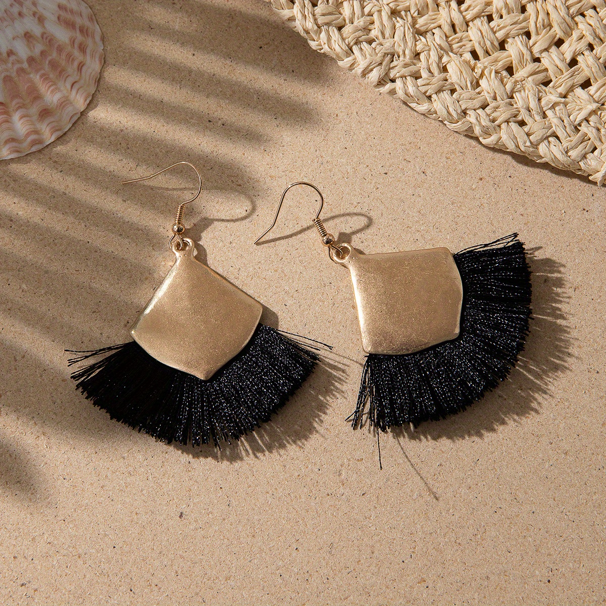 Women's Vintage Bohemian Tassel Earrings, Distressed Style