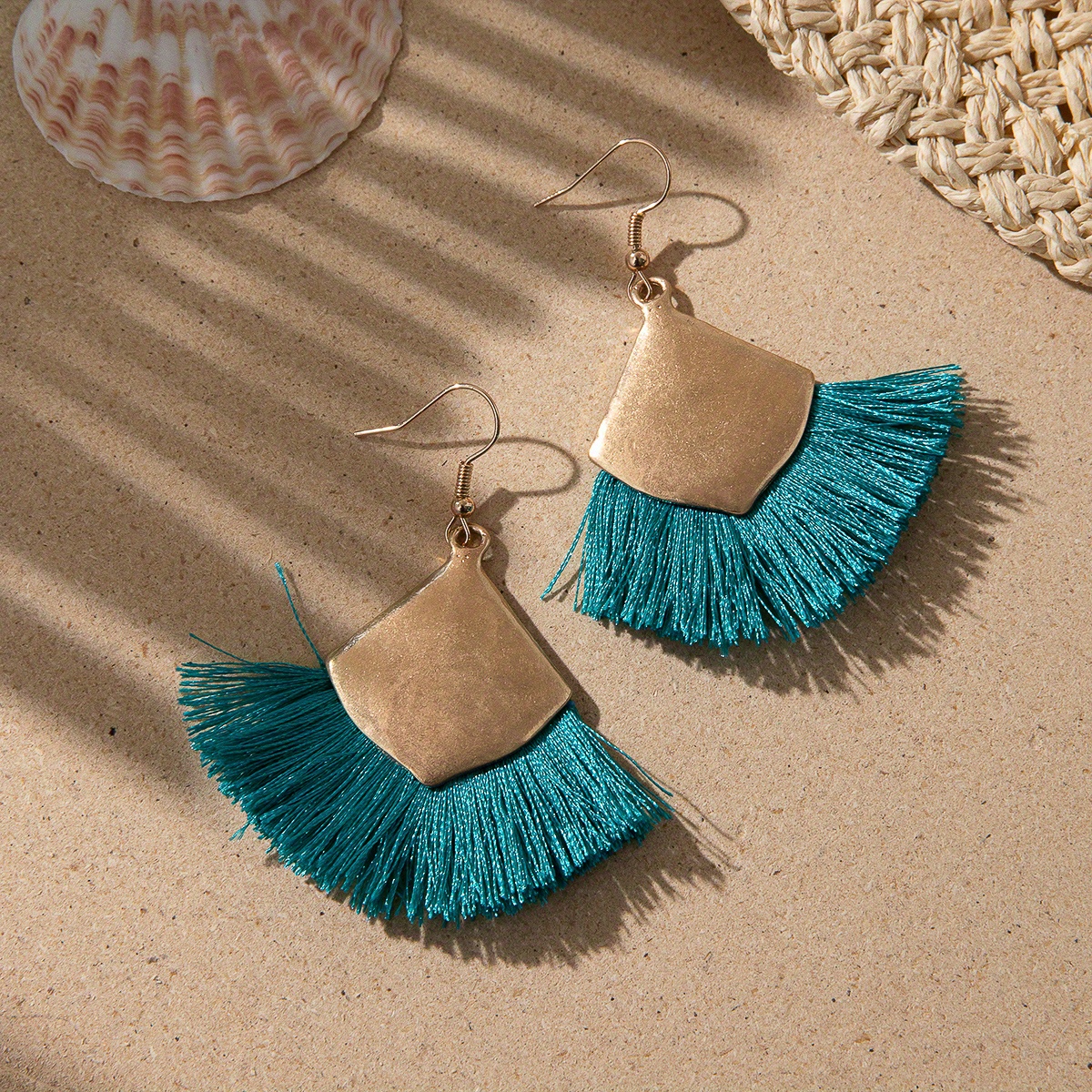 Women's Vintage Bohemian Tassel Earrings, Distressed Style