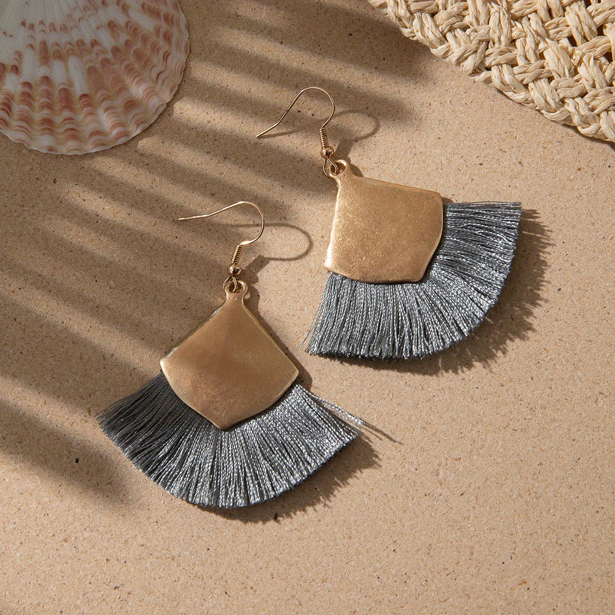 Women's Vintage Bohemian Tassel Earrings, Distressed Style