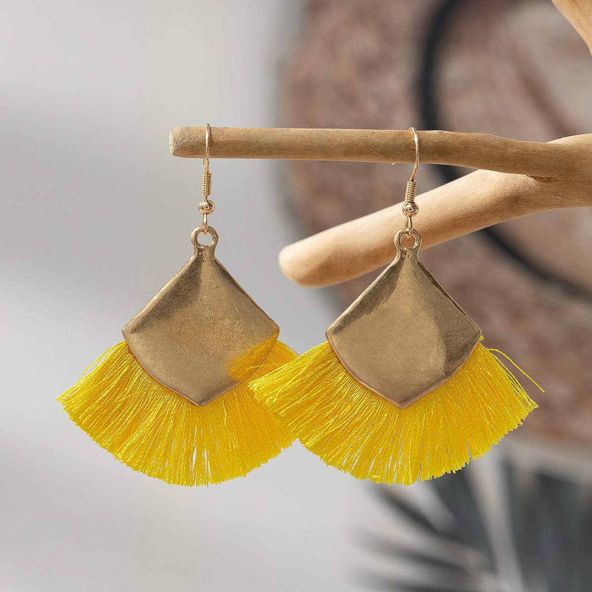 Women's Vintage Bohemian Tassel Earrings, Distressed Style