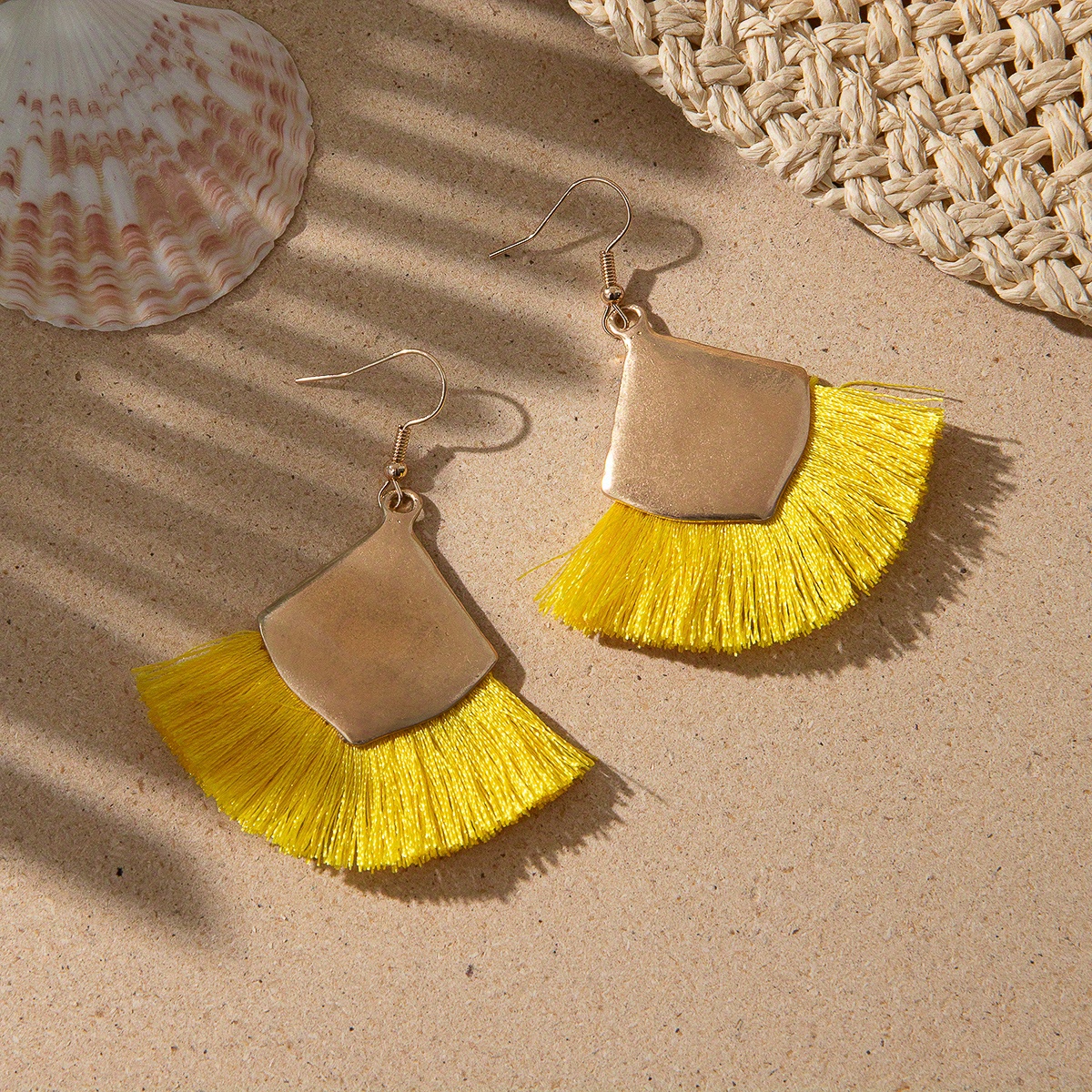 Women's Vintage Bohemian Tassel Earrings, Distressed Style