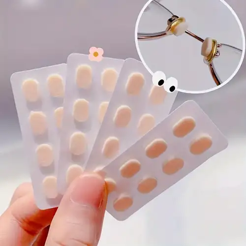 10 Pairs Adhesive Glasses Nose Pads D-Shaped Non-Slip Heightening