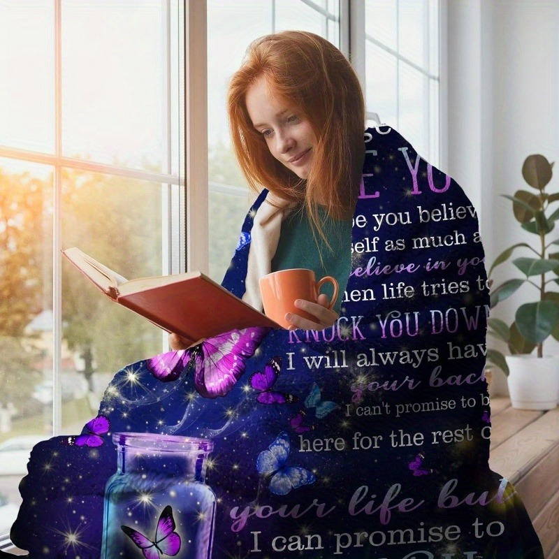 Mom Blanket, Gifts for Mom, Mom Birthday Gifts from Daughter Son, I Love  You Mother Blanket for Christmas Valentine's Day Gifts, Soft Purple  Butterfly