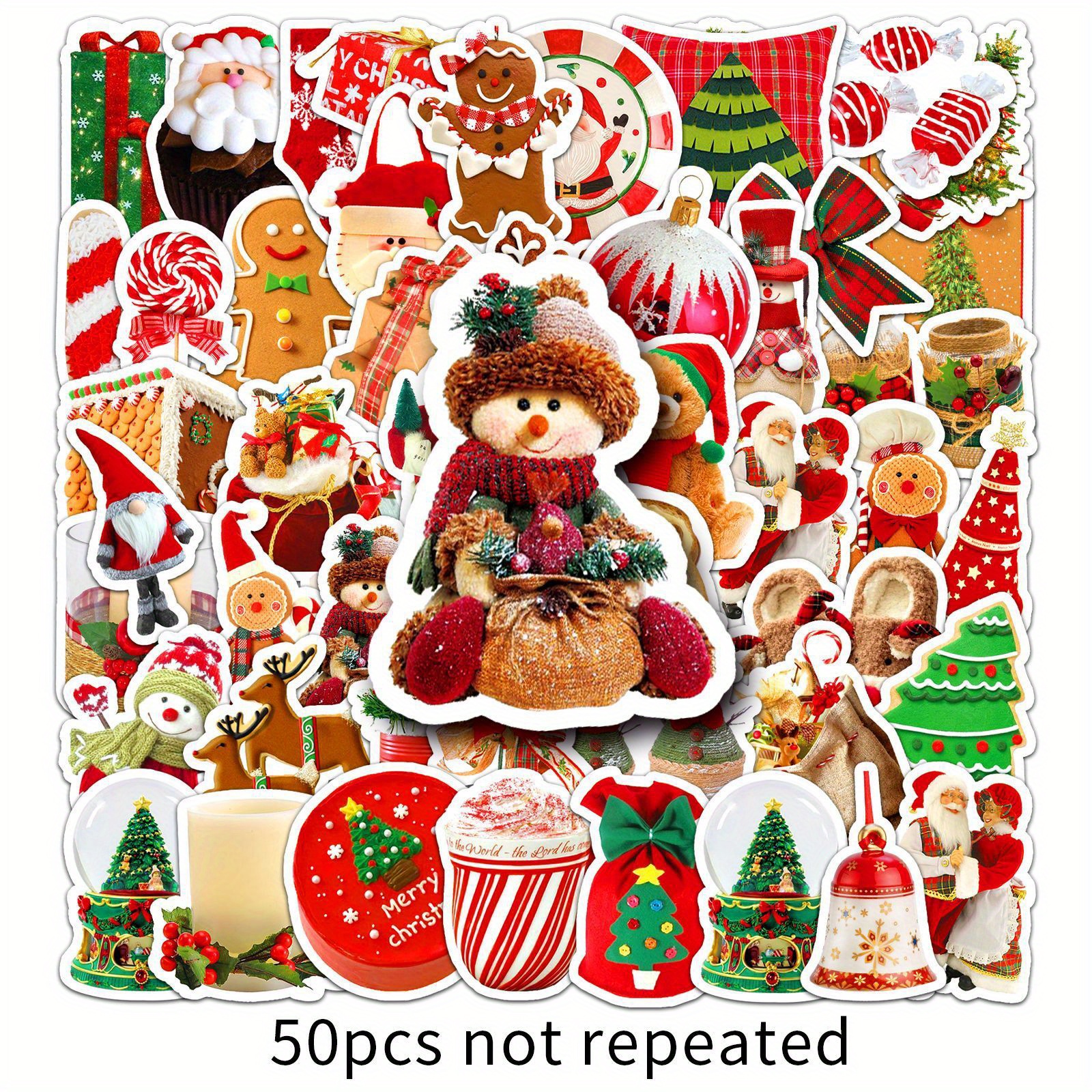 Vintage Christmas Stickers Merry Christmas Stickers Santa - Temu