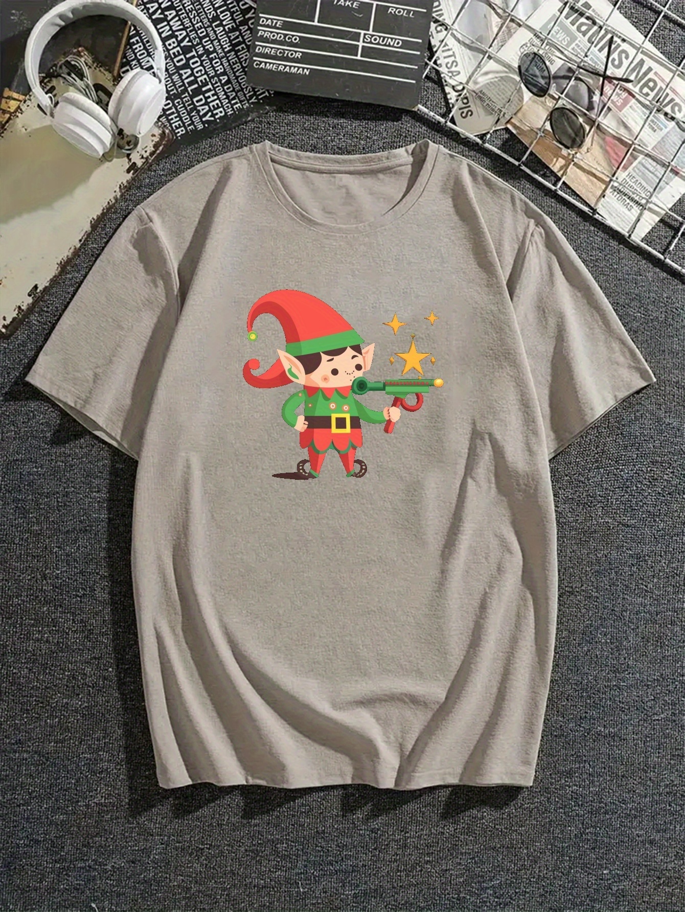 mens christmas elf t shirt