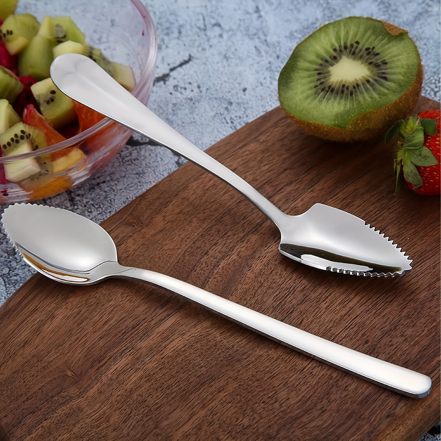 Stainless Steel Kiwifruit Cut Spoon Serrated Blade Peeling Dig Spoon Kiwi  Knife For Home Kitchen Metal Kiwi Knife Fruit Tool - AliExpress