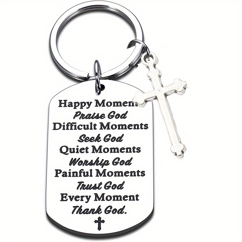 Religious Christian Gifts For Men, Inspirational Bible Verse Keychain For  Friends, Catholic Graduation Gifts For Men, Fresh Baptism Christmas Birthday