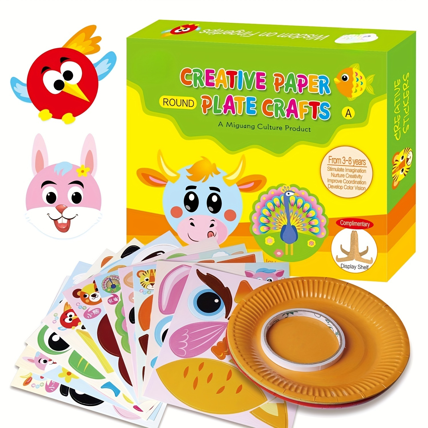 Diy Paper Plate Art Kit Toy Diy Animal Art Supplies For - Temu