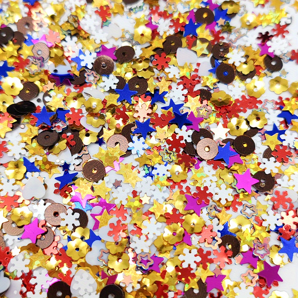 1pc/set Colorful Christmas Nail Art Snowflake Sequins Sparkly Confetti For  DIY Nail Art Jewelry, Makeup For Festival Decors