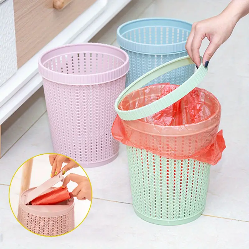 Garbage Can With Built in Trash Bag Storage Container For - Temu