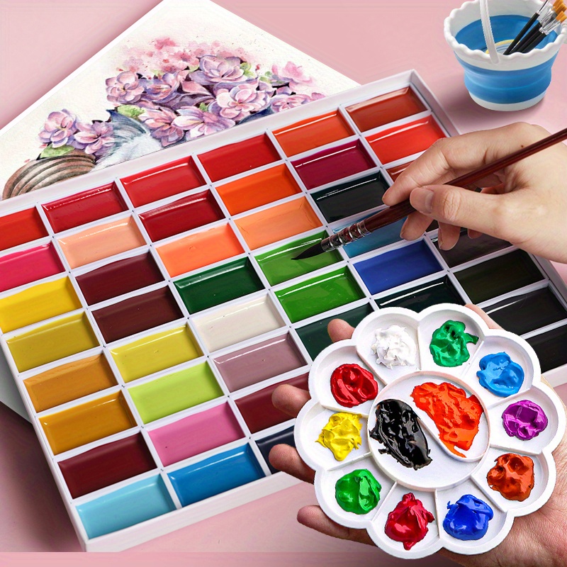 M&g 12/28/36/48 Colors Watercolor Paint, Washable Watercolor Paint Set,  Water Color Paints Sets For Kids, Adults, Beginners And Artists - Temu