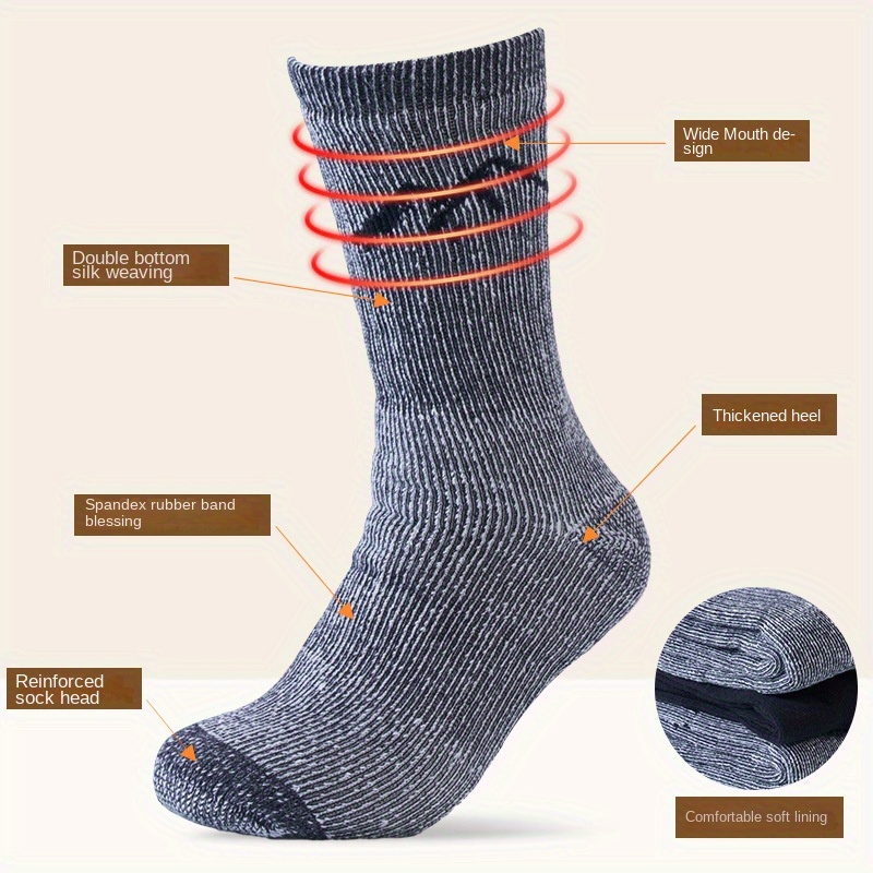 Warm Hiking & Mountaineering Socks, Size 42-45