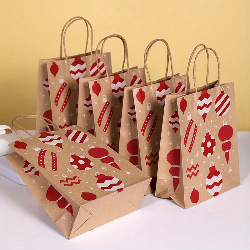 Christmas Paper Gift Bag Gift Packaging Kraft Paper - Temu