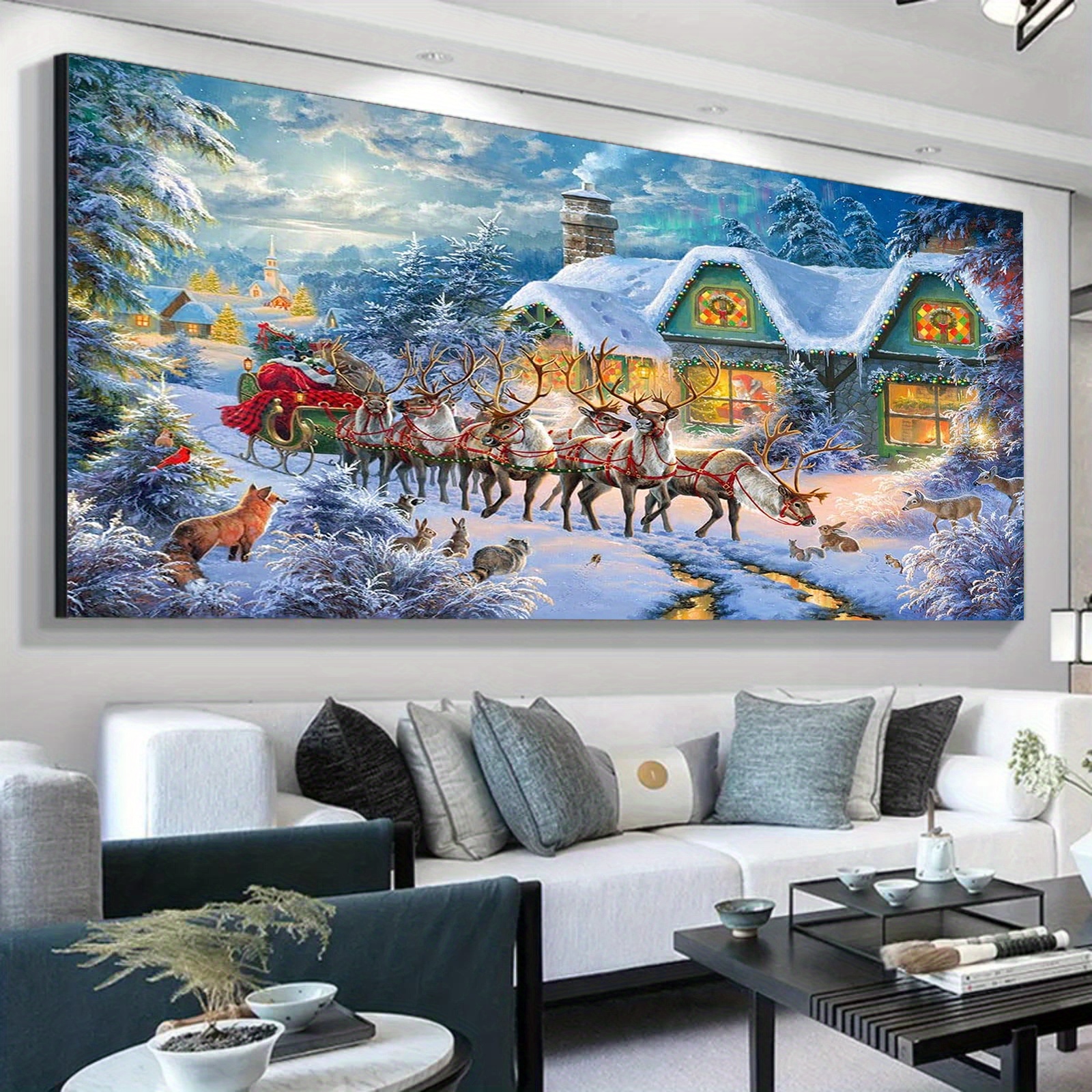 Snowscape Large Paint By Numbers For Adults Beginners, Diy Christmas Gift  Canvas Oil Painting Acrylic Paints Kits Drawing Paintwork With Accessories  For Home Decor - Temu Mexico