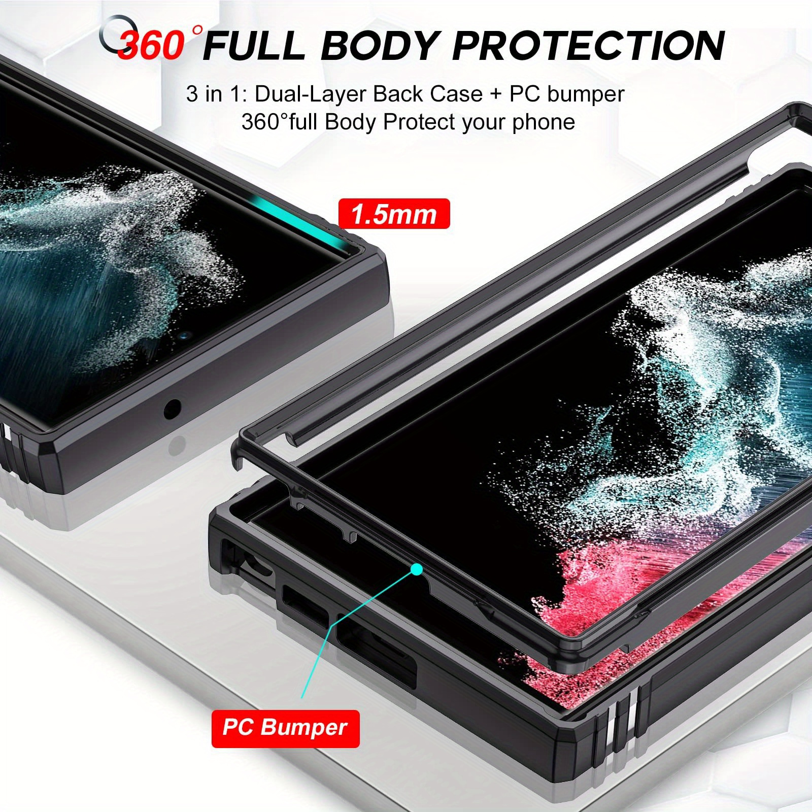 Samsung Galaxy S22 5G Full Body 360° Case Protección completa