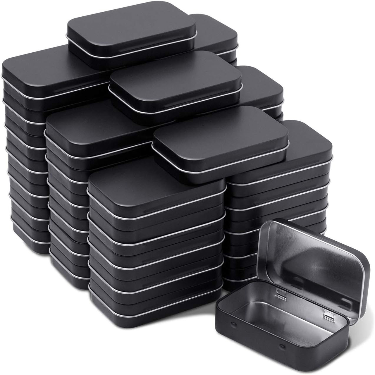 4pcs Tin Box, Metal Rectangular Tins, Metal Cookie Tins, Portable Small  Rectangular Storage Box With Lid