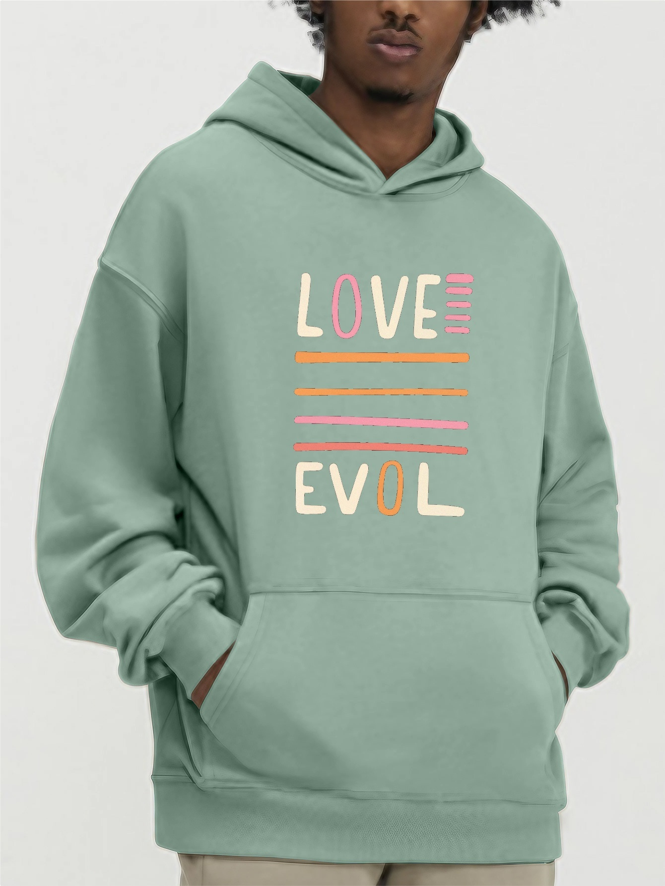 Sudadera Capucha Estampado Rayas Letras Creativas Sudaderas Temu