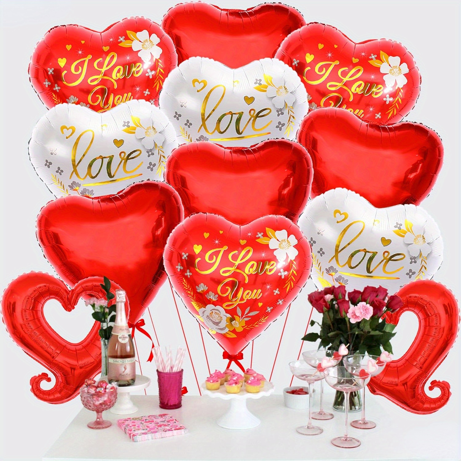 Extra Large Red Aluminum Foil Love Balloon Proposal - Temu