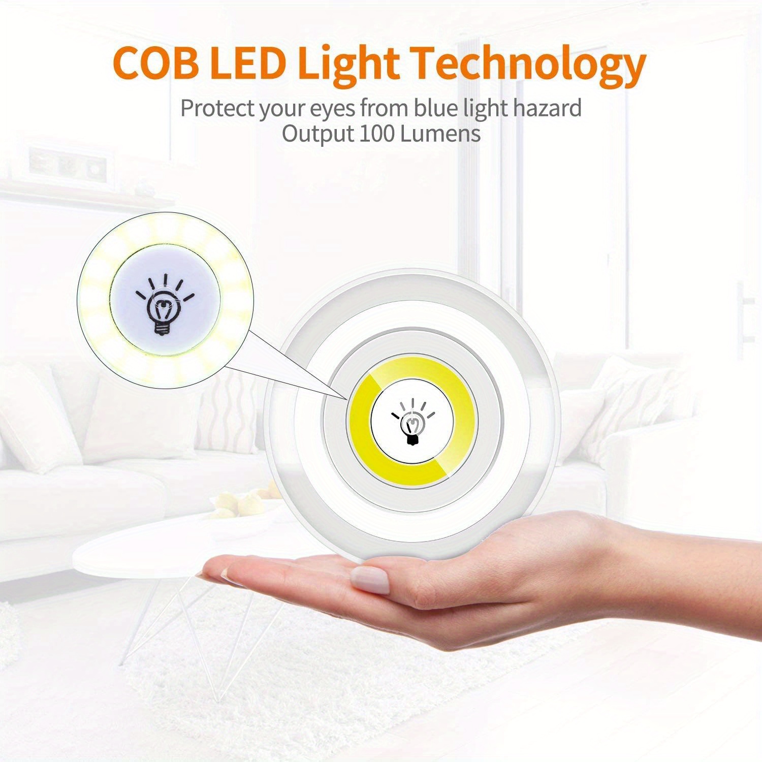 Smart Wireless Led Under cabinet Lights Cob Night Light With - Temu